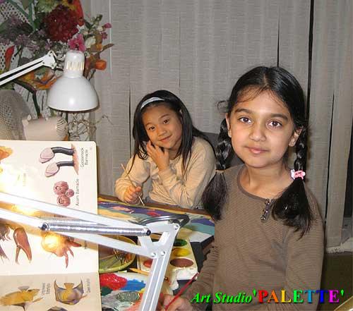 Art Studio PALETTE.  Aanchal and Alexis