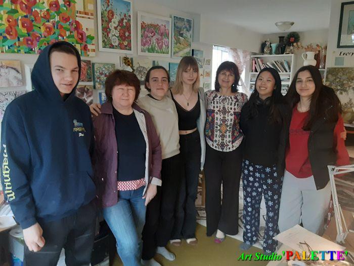 Art Studio PALETTE.  2023 Yaroslav, Neli, Maria, Ana,Olga, Amber, Sarah