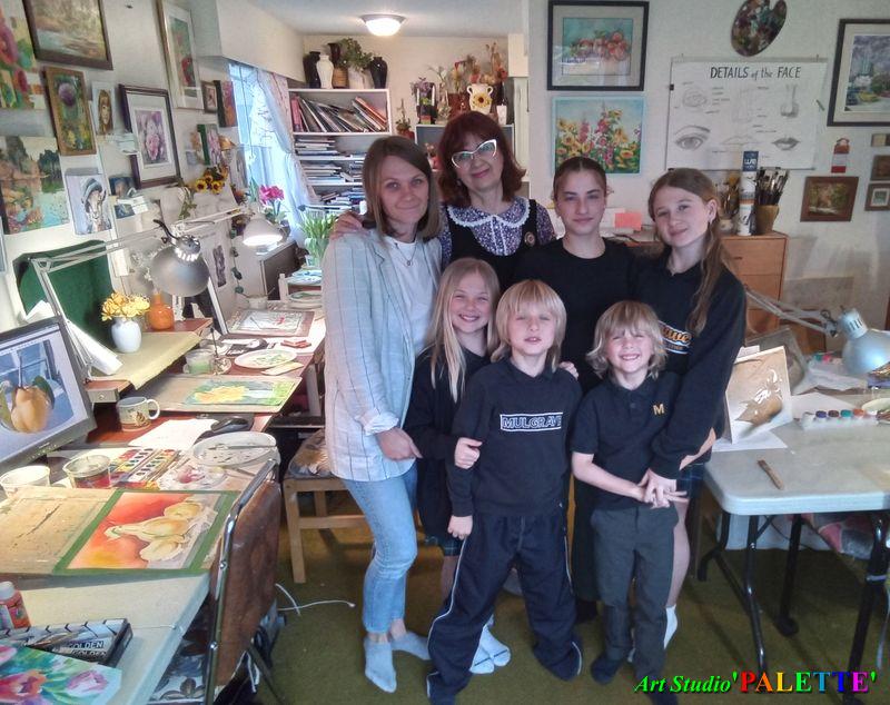 Art Studio PALETTE.  2025 Sandra,Avrora,Dima. Fillipp, Milana, Lena