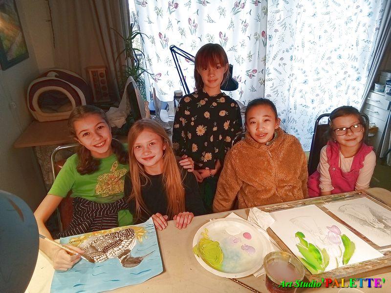 Art Studio PALETTE.  2025 Evelina,Polina, Haidi, Catlin,Camila